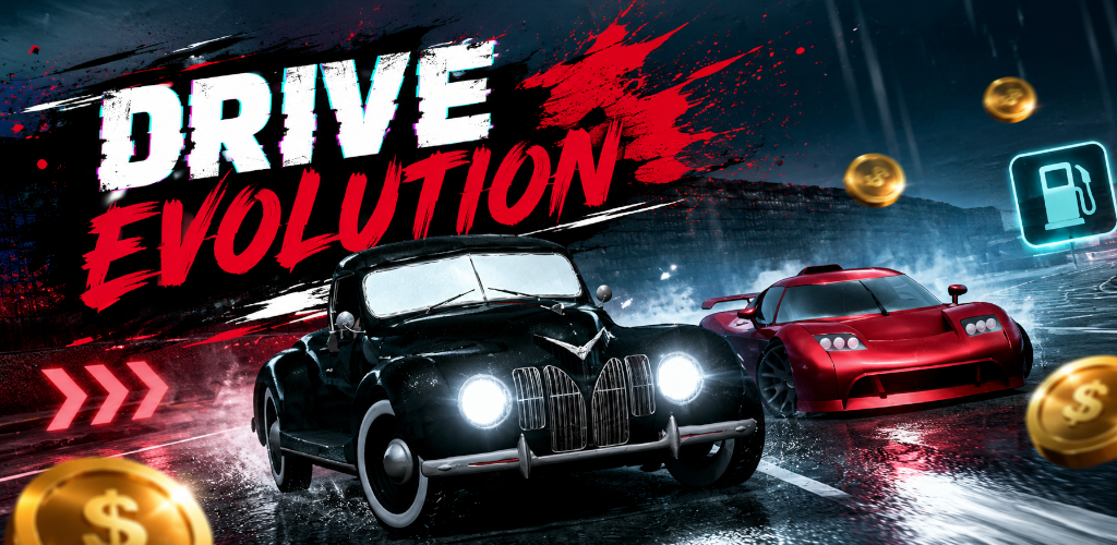 Drive Evolution — arcade racing game key art